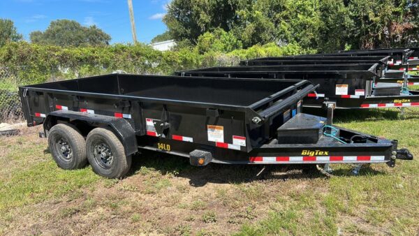 14 Foot Big Tex Low Profile with Spreader Gate Black Dump Trailer (14LD-14BK)