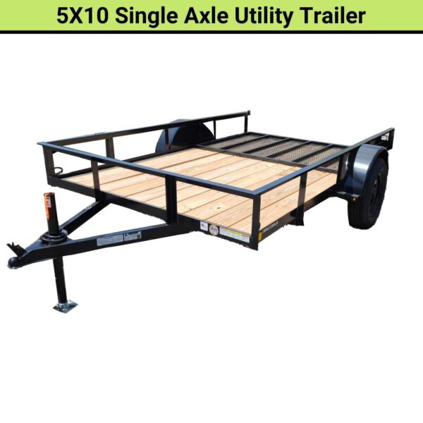 Triple Crown 6X10 Single Axle Utility Trailer | Black | U6X10G